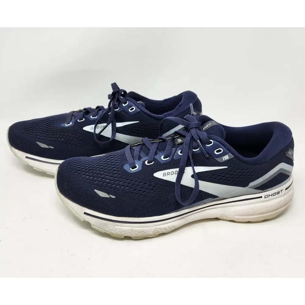 Brooks Ghost 15 Women's Wide Navy Blue Running Shoes Sneakers Size 10 Wide